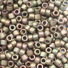 Miyuki Delica - Size 11/0 - Matte Metallic Green/Pink DB-380
