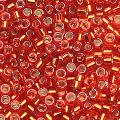 Miyuki Delica - Size 11/0 - Silverlined Dark Orange DB-43