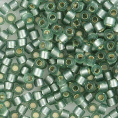 Miyuki Delica - Size 11/0 - Semi-Matte Silverlined Lt.Gry/Green DB-689