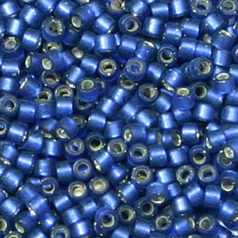 Miyuki Delica - Size 11/0 - Semi-Matte Silverlined Medium Blue DB-693