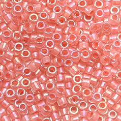 Miyuki Delica - Size 11/0 - Lined Rose Pink AB DB-70