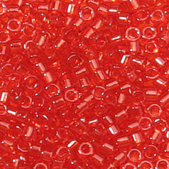Miyuki Delica - Size 11/0 - Transparent Dark Tangerine DB-704