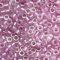Miyuki Delica - Size 11/0 - Lined Pale Lilac AB DB-72