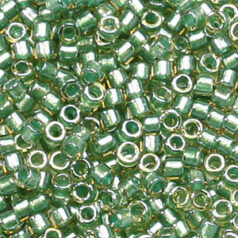 Miyuki Delica - 11/0 - Shimmering Lt. Green Lined Topaz DB-917