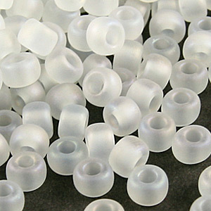 Miyuki Japanese Seed Bead, E bead size 5mm - Transparent Matte Iris (Hole size 2mm)