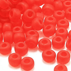 Miyuki Japanese Seed Bead, E bead size 5mm - Transparent Matte Red (Hole size 2mm)