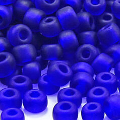 Miyuki Japanese Seed Bead, E bead size 5mm - Transparent Matte Cobalt (Hole size 2mm)