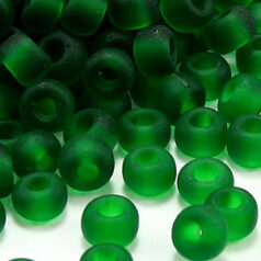 Miyuki Japanese Seed Bead, E bead size 5mm - Transparent Matte Green (Hole size 2mm)