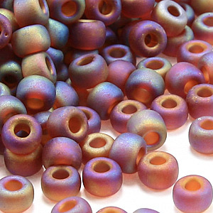 Miyuki Japanese Seed Bead, E bead size 5mm - Transparent Matte Iris Purple (Hole size 2mm)