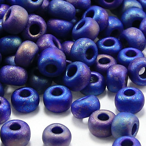 Miyuki Japanese Seed Bead, E bead size 5mm - Opaque Matte Iris Purple (Hole size 2mm)