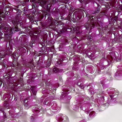 Czech Seed Beads, 6/0 - Lustre Terra Colourlined Violet (loose)
