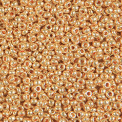 Czech Seed Beads, 10/0 - Metallic Gold (loose)