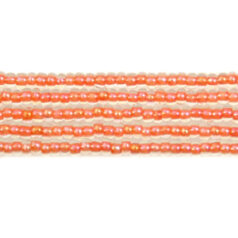 Czech Seed Beads, 11/0 - Rainbow Colourlined Peach (strung)