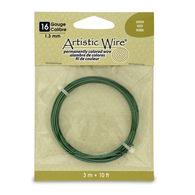 Artistic Wire 16ga. - Green (10 feet/pack)
