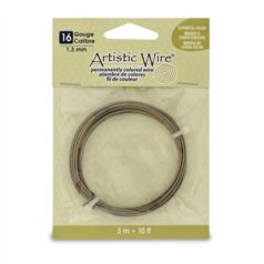 Artistic Wire 16ga. - Antique Brass (Gunmetal) (10 feet/pack)