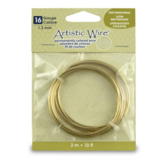 Artistic Wire 16ga. - Tarnish Resistant / Non-Tarnish Brass Base, (25 Feet/pack)
