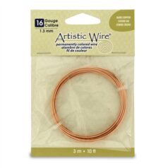 Artistic Wire 16ga. - Bare Copper 99.9% pure CDA#110 (10 feet/pack)