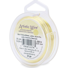 Artistic Wire 24ga. - Bare Yellow Brass