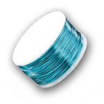 Artistic Wire SILVER 26ga. - Peacock Blue (30 yards/spool)