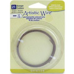 Artistic Wire, Flat 3x0.75mm, 21 Gauge - Antique Brass (3 feet per pack)