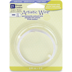 Artistic Wire, Flat 5x0.75mm, 21 Gauge - Tarnish Resistant / Non-Tarnish Silver (3 feet per pack)