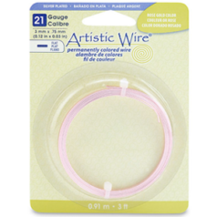 Artistic Wire, Flat 5x0.75mm, 21 Gauge - Rose Gold (3 feet per pack)