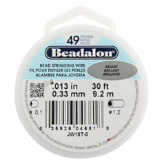 BEADALON 49 Strand Wire .013" Diameter BRIGHT, 30 FEET