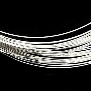 Sterling Wire Half Round - 22ga 1/2 Hard .025"x.012"/.65x.32mm