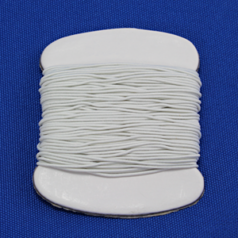 1.0mm Round Elastic - White (20 yard)