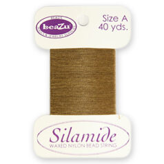 Thread, Beazu Silamide -  2-ply Waxed Nylon - Size "A"- Light Brown