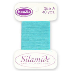 Thread, Beazu Silamide -  2-ply Waxed Nylon - Size "A"- Aqua