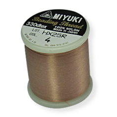 Thread, Miyuki Size B Nylon Thread, Nutmeg, (50 meters/55 yard spool)