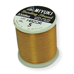 Thread, Miyuki Size B Nylon Thread, Gold, (50 meters/55 yard spool)