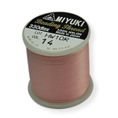 Thread, Miyuki Size B Nylon Thread, Light Pink, (50 meters/55 yard spool)