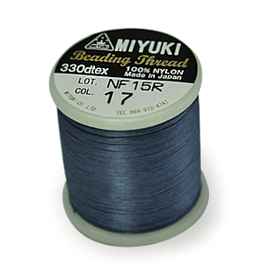 Thread, Miyuki Size B Nylon Thread, Dark Blue, (50 meters/55 yard spool)