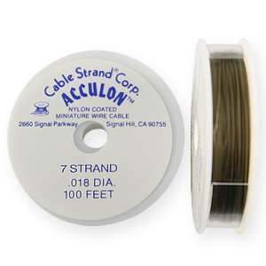 Acculon Tigertail .018" 1x7 strand, Gold - 100 feet