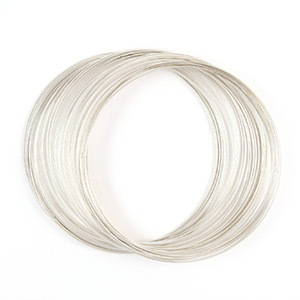 Memory Wire Necklace - Silver Plated 1oz.