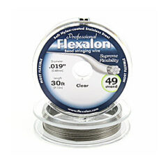 Flexalon 49 Strand, 0.019" diameter, 30foot Spool Nylon Coated -  Clear