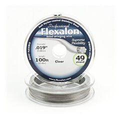 Flexalon 49 Strand, 0.019" diameter, 100foot Spool Nylon Coated -  Clear
