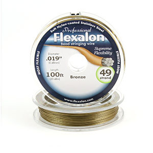 Flexalon 49 Strand, 0.019" diameter, 100foot Spool Nylon Coated - Bronze