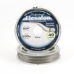 Flexalon 49 Strand, 0.024" diameter, 100foot Spool Nylon Coated -  Clear