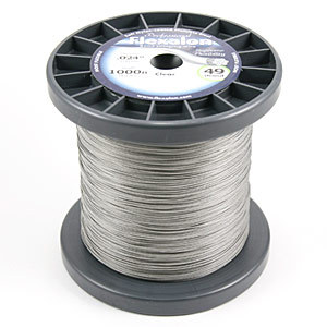 Flexalon Nylon Coated Wire - 49 Strand, 0.024 - 1000ft Spool - Clear