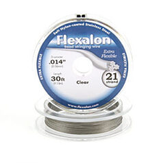 Flexalon 21 Strand, 0.014" diameter, 30foot Spool Nylon Coated -  Clear