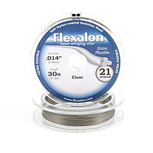 Flexalon 21 Strand, 0.014" diameter, 30foot Spool Nylon Coated - Clear