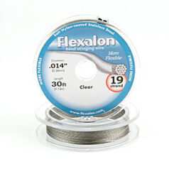 Flexalon 19 Strand, 0.014" diameter, 30foot Spool Nylon Coated -  Clear