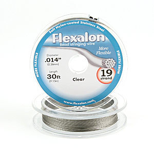 Flexalon 19 Strand, 0.014" diameter, 30foot Spool Nylon Coated - Clear