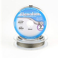 Flexalon 7 Strand, 0.019" diameter, 30foot Spool Nylon Coated -  Clear