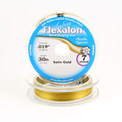 Flexalon 7 Strand, 0.019" diameter, 30foot Spool Nylon Coated -  SATIN Gold Color