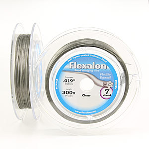 Flexalon 7 Strand, 0.019" diameter, 300foot Spool Nylon Coated - Clear