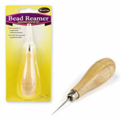 Beazu 4.5" Diamond Coated Bead Reamer with Wooden Handle.